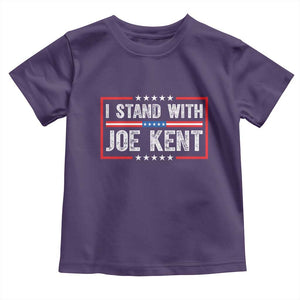 I Stand With Joe Kent Patriotic Support Toddler T Shirt American Flag Political Statement TS02 Purple Print Your Wear