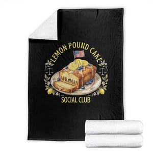Lemon Pound Cake Social Club Throw Blanket Funny Viral Meme Dessert Parody Rap Fans TS02 Black Print Your Wear