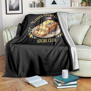 Lemon Pound Cake Social Club Throw Blanket Funny Viral Meme Dessert Parody Rap Fans TS02 Print Your Wear