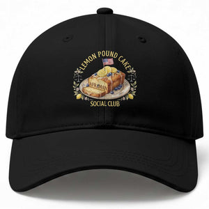 Lemon Pound Cake Social Club Baseball Cap Funny Viral Meme Dessert Parody Rap Fans TS02 Print Your Wear