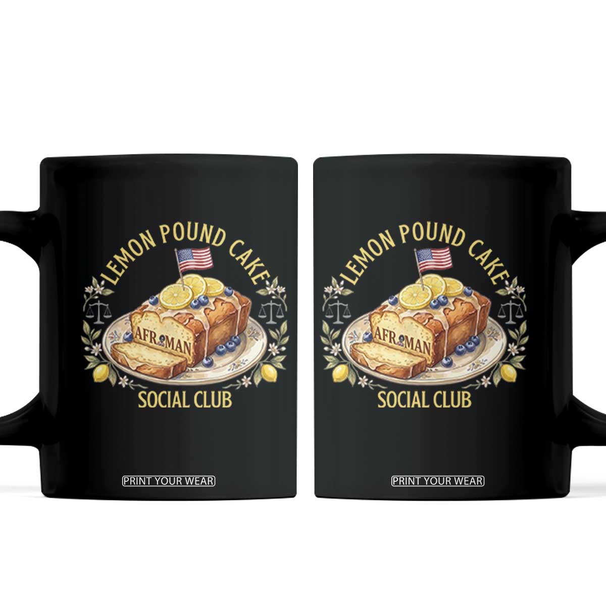 Lemon Pound Cake Social Club Coffee Mug Funny Viral Meme Dessert Parody Rap Fans TS02 Black Print Your Wear