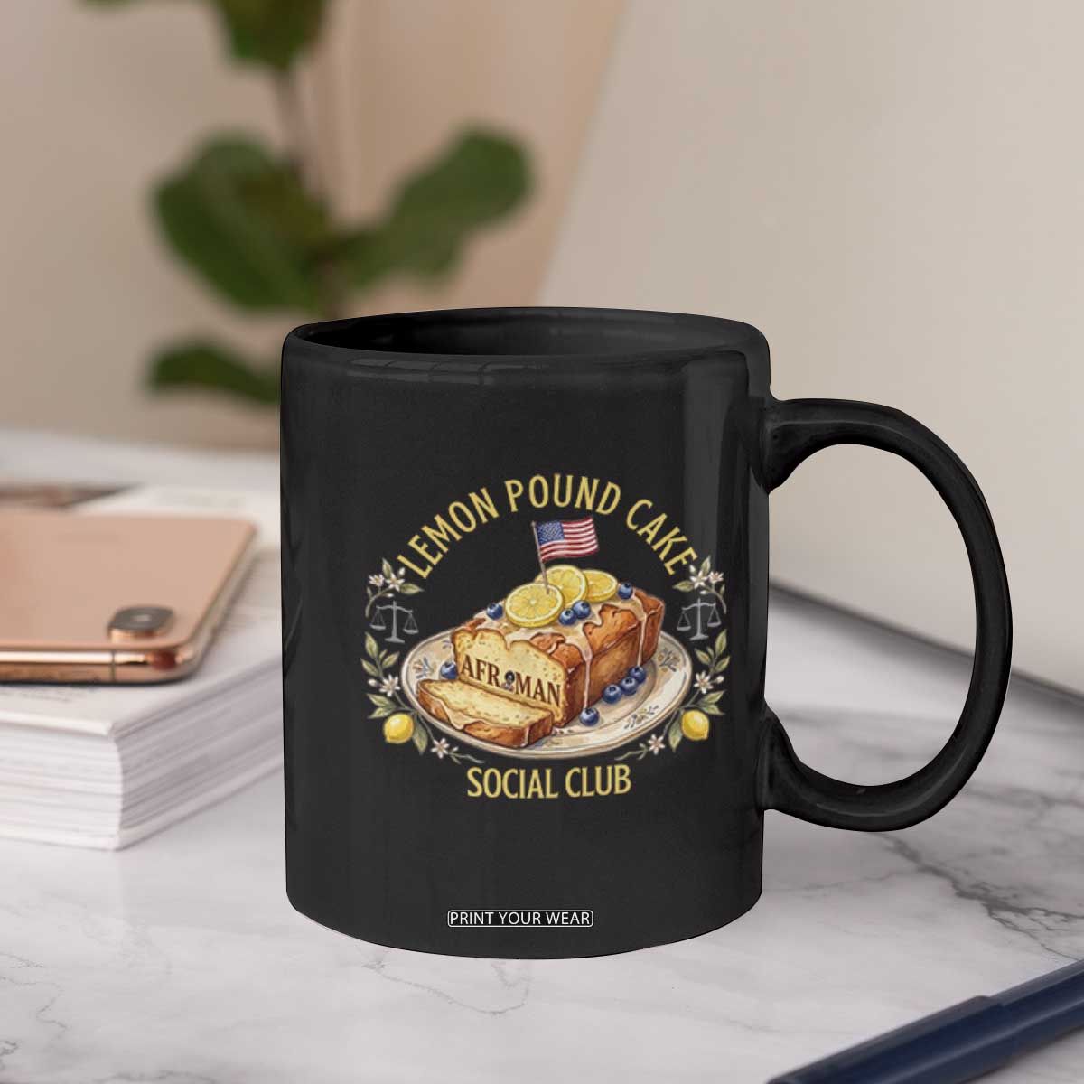 Lemon Pound Cake Social Club Coffee Mug Funny Viral Meme Dessert Parody Rap Fans TS02 Print Your Wear