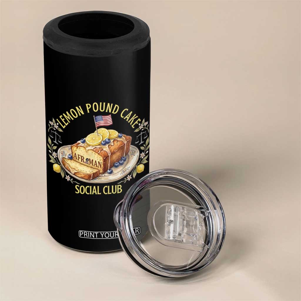 Lemon Pound Cake Social Club 4 in 1 Can Cooler Tumbler Funny Viral Meme Dessert Parody Rap Fans TS02 Print Your Wear