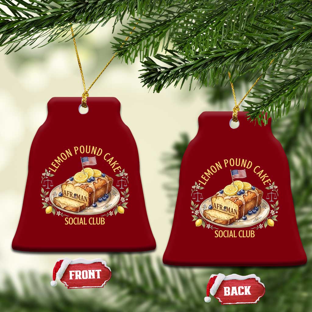 Lemon Pound Cake Social Club Ceramic Ornament Funny Viral Meme Dessert Parody Rap Fans TS02 Print Your Wear
