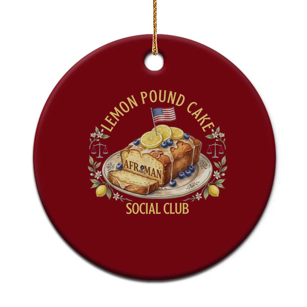 Lemon Pound Cake Social Club Ceramic Ornament Funny Viral Meme Dessert Parody Rap Fans TS02 1pc Red Print Your Wear