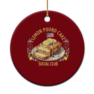Lemon Pound Cake Social Club Ceramic Ornament Funny Viral Meme Dessert Parody Rap Fans TS02 1pc Red Print Your Wear