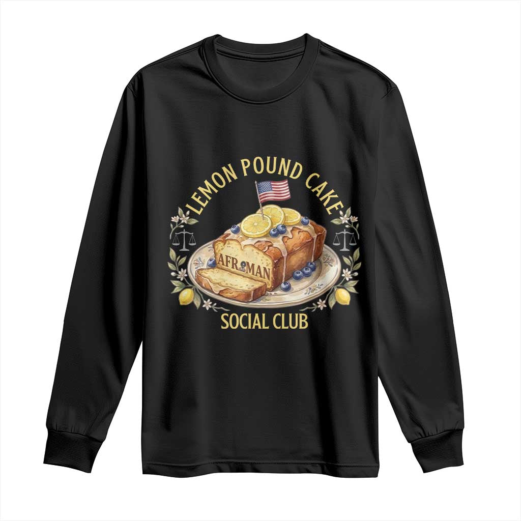 Lemon Pound Cake Social Club Long Sleeve Shirt Funny Viral Meme Dessert Parody Rap Fans TS02 Black Print Your Wear