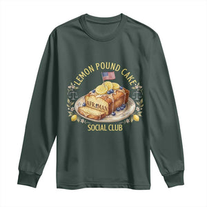 Lemon Pound Cake Social Club Long Sleeve Shirt Funny Viral Meme Dessert Parody Rap Fans TS02 Dark Forest Green Print Your Wear