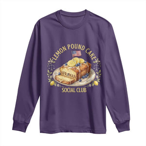 Lemon Pound Cake Social Club Long Sleeve Shirt Funny Viral Meme Dessert Parody Rap Fans TS02 Purple Print Your Wear
