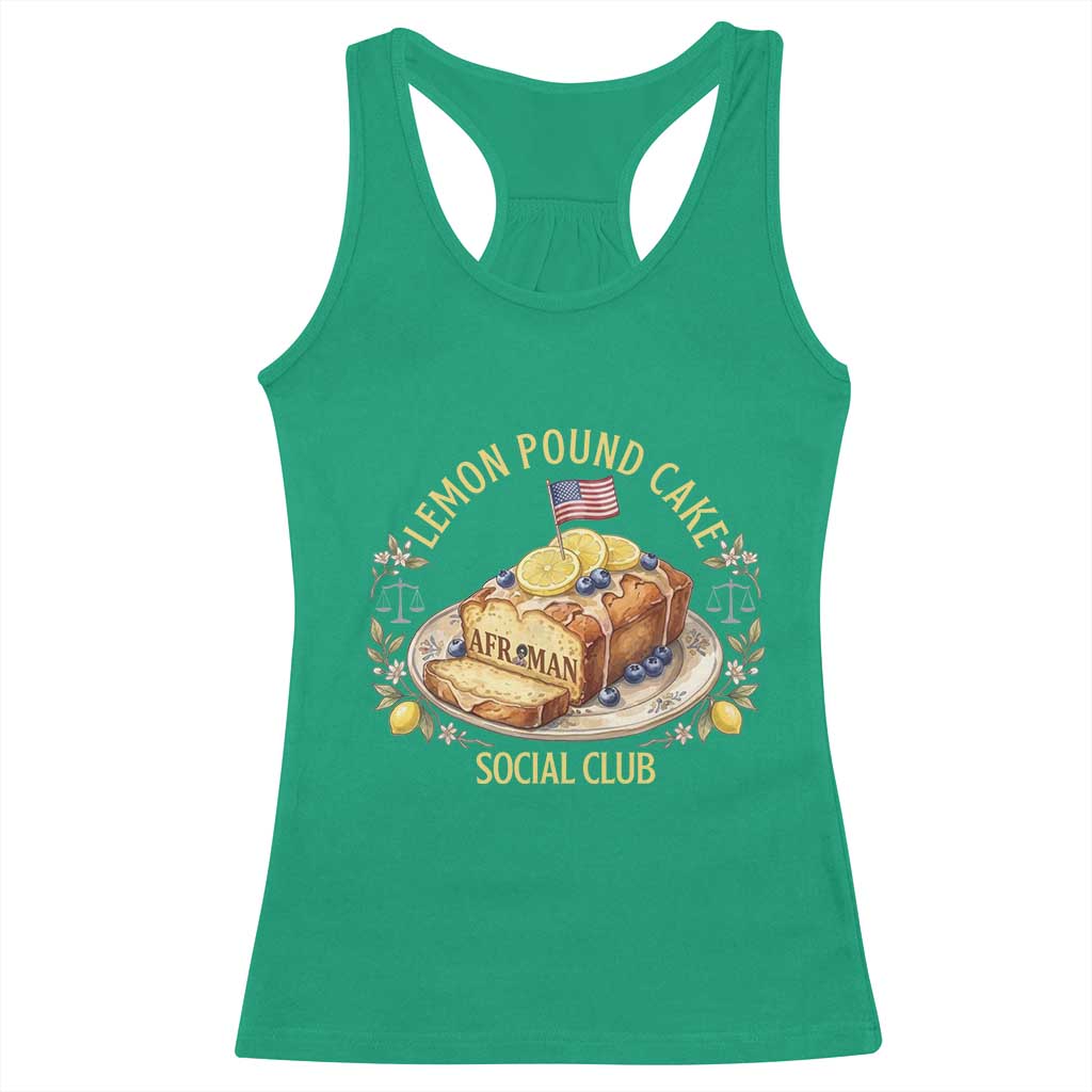 Lemon Pound Cake Social Club Racerback Tank Top Funny Viral Meme Dessert Parody Rap Fans TS02 Irish Green Print Your Wear