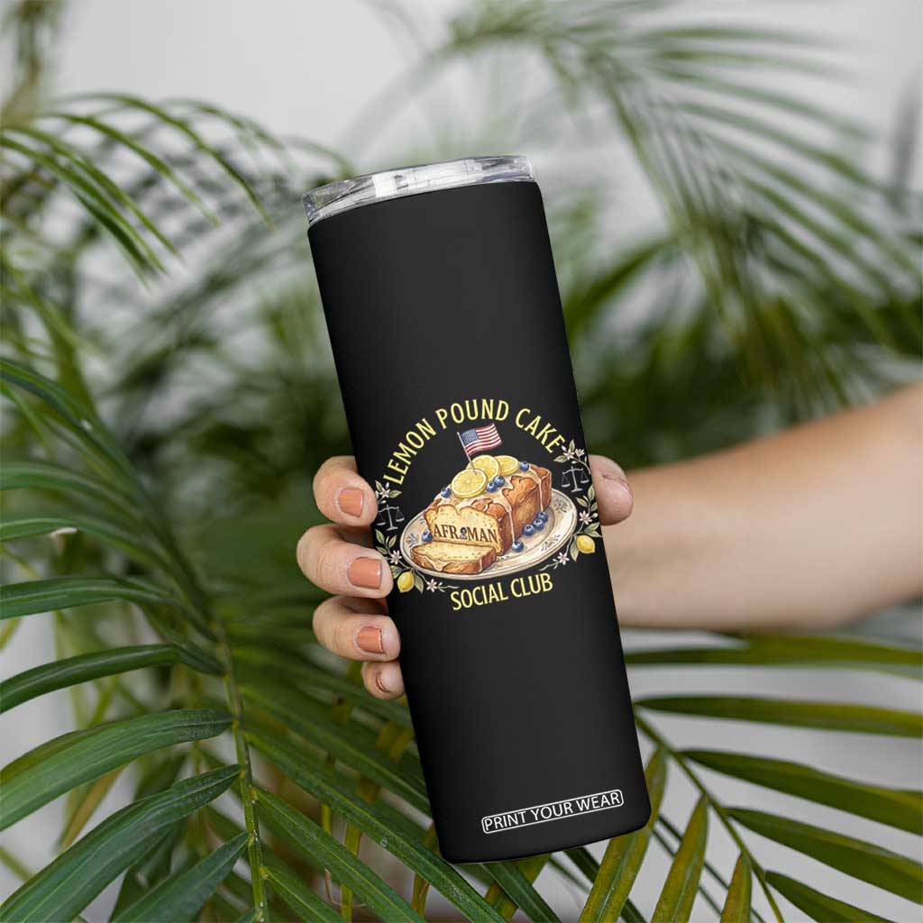Lemon Pound Cake Social Club Skinny Tumbler Funny Viral Meme Dessert Parody Rap Fans TS02 Print Your Wear