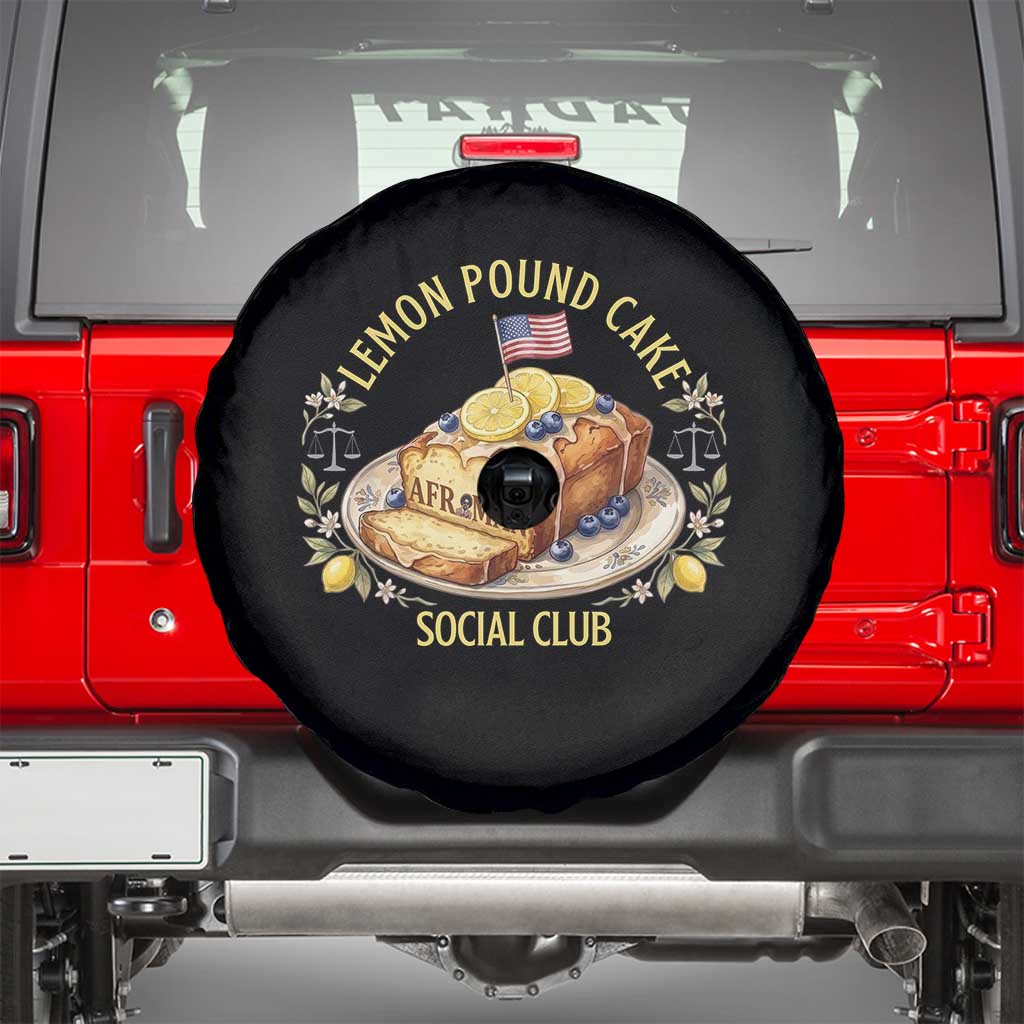 Lemon Pound Cake Social Club Spare Tire Cover Funny Viral Meme Dessert Parody Rap Fans TS02 Black Print Your Wear