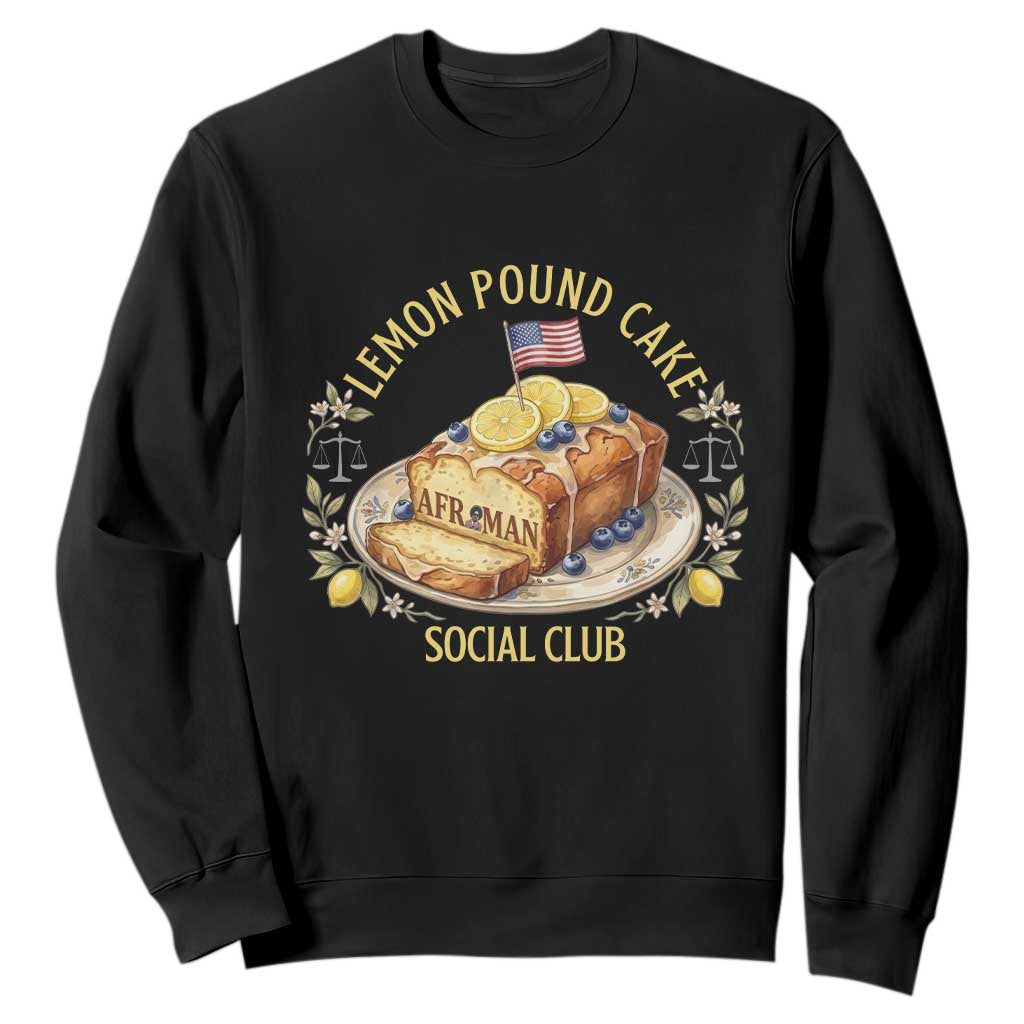 Lemon Pound Cake Social Club Sweatshirt Funny Viral Meme Dessert Parody Rap Fans TS02 Black Print Your Wear