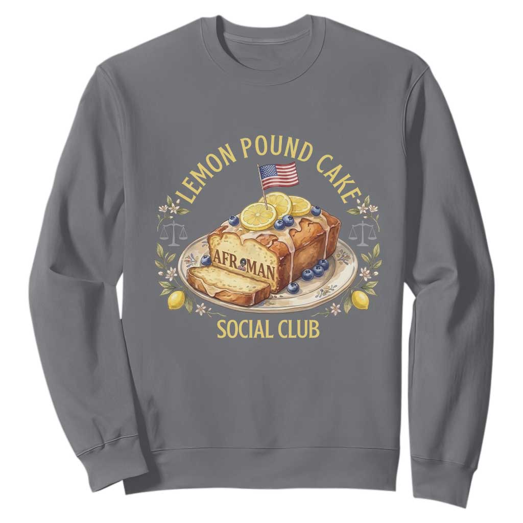 Lemon Pound Cake Social Club Sweatshirt Funny Viral Meme Dessert Parody Rap Fans TS02 Charcoal Print Your Wear