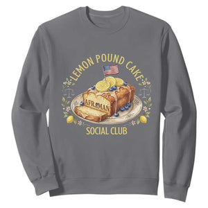Lemon Pound Cake Social Club Sweatshirt Funny Viral Meme Dessert Parody Rap Fans TS02 Charcoal Print Your Wear