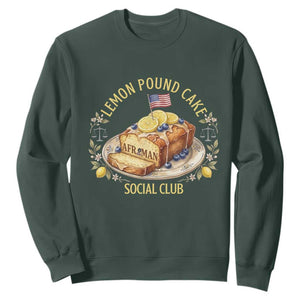 Lemon Pound Cake Social Club Sweatshirt Funny Viral Meme Dessert Parody Rap Fans TS02 Dark Forest Green Print Your Wear