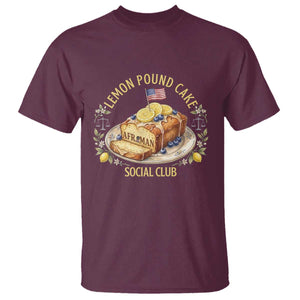 Lemon Pound Cake Social Club T Shirt Funny Viral Meme Dessert Parody Rap Fans TS02 Maroon Print Your Wear