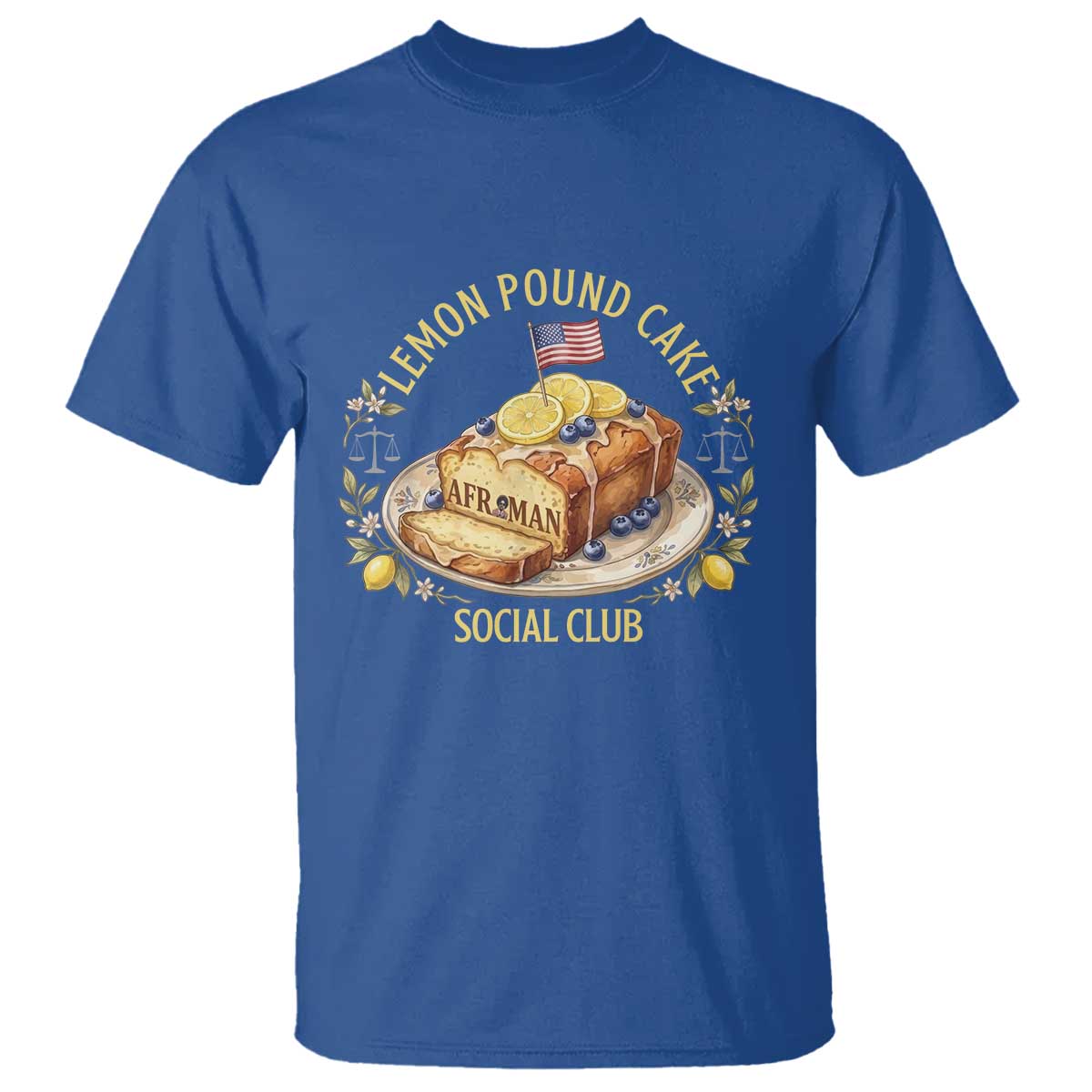 Lemon Pound Cake Social Club T Shirt Funny Viral Meme Dessert Parody Rap Fans TS02 Royal Blue Print Your Wear