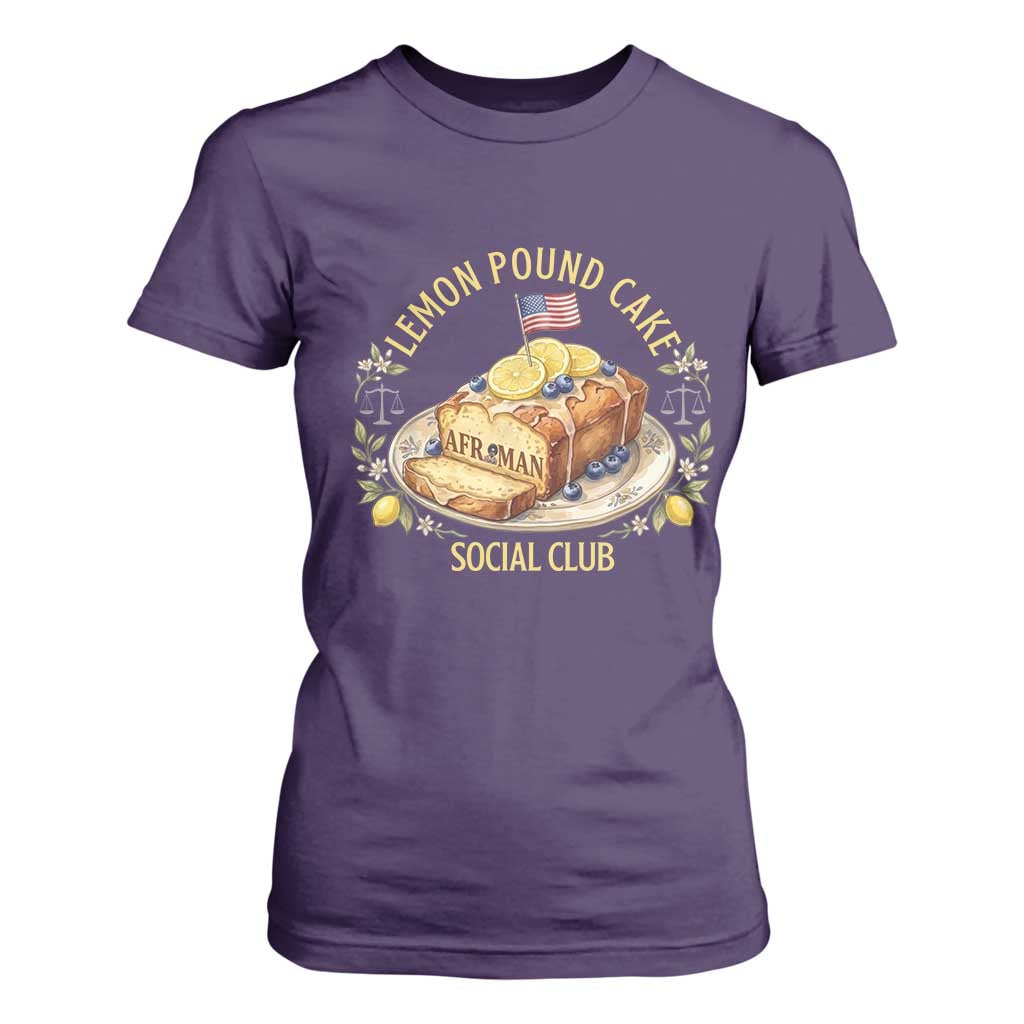 Lemon Pound Cake Social Club T Shirt For Women Funny Viral Meme Dessert Parody Rap Fans TS02 Purple Print Your Wear