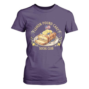 Lemon Pound Cake Social Club T Shirt For Women Funny Viral Meme Dessert Parody Rap Fans TS02 Purple Print Your Wear