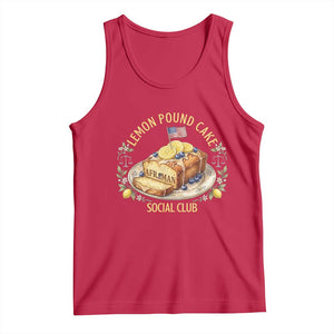 Lemon Pound Cake Social Club Tank Top Funny Viral Meme Dessert Parody Rap Fans TS02 Red Print Your Wear