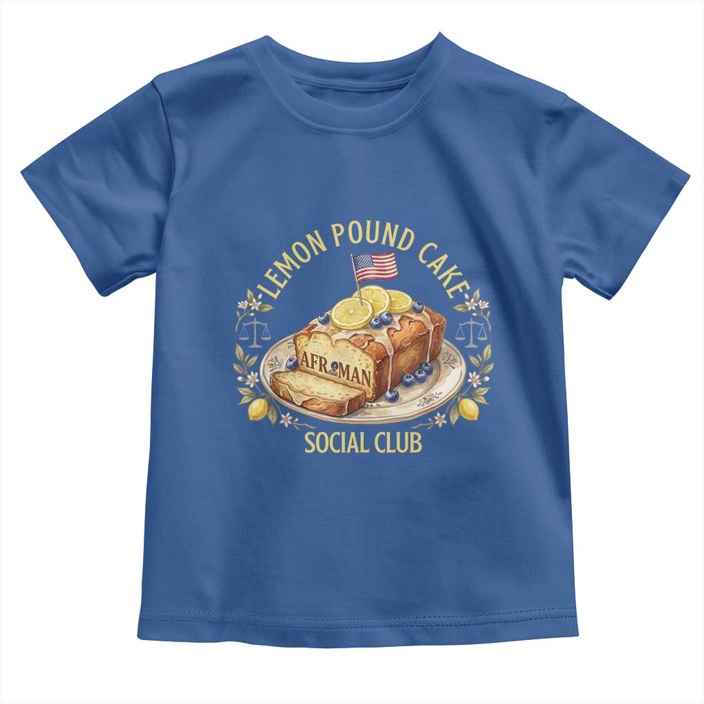 Lemon Pound Cake Social Club Toddler T Shirt Funny Viral Meme Dessert Parody Rap Fans TS02 Royal Blue Print Your Wear