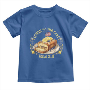 Lemon Pound Cake Social Club Toddler T Shirt Funny Viral Meme Dessert Parody Rap Fans TS02 Royal Blue Print Your Wear