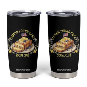 Lemon Pound Cake Social Club Tumbler Cup Funny Viral Meme Dessert Parody Rap Fans TS02 Black Print Your Wear