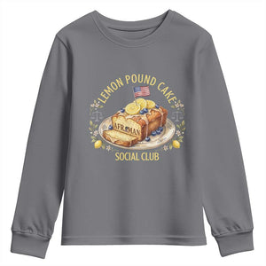 Lemon Pound Cake Social Club Youth Sweatshirt Funny Viral Meme Dessert Parody Rap Fans TS02 Charcoal Print Your Wear