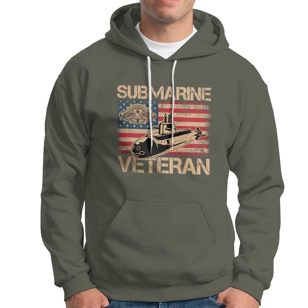 Navy Veteran Hoodie American Flag Submarine TS02 Printyourwear