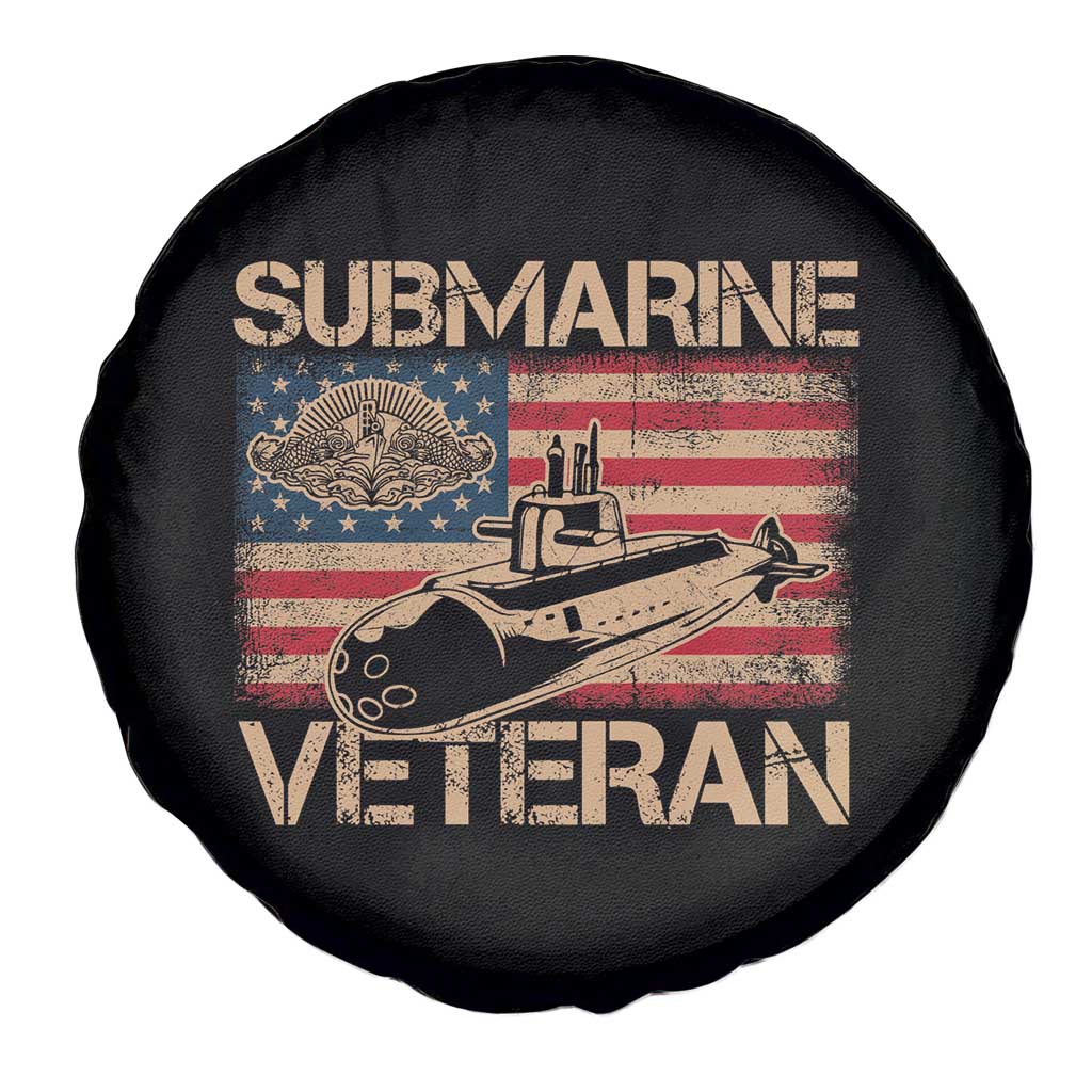Navy Veteran Spare Tire Cover American Flag Submarine TS02 Print Your Wear