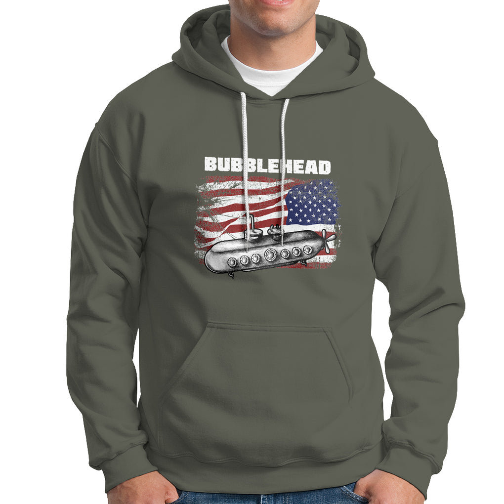 Navy Veteran Hoodie Bubblehead Submarine American Flag TS02 Printyourwear