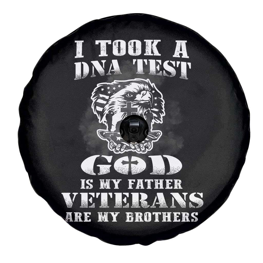 American Veteran Spare Tire Cover I Took A DNA Test God Is My Father Veterans Are My Brothers American Eagle TS02 Print Your Wear