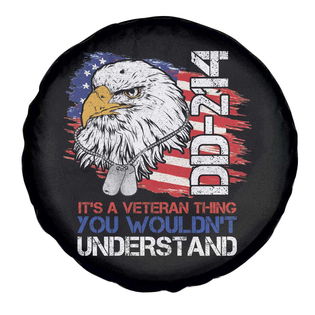 American Veteran Spare Tire Cover It's A Veteran Thing You Wouldn't Understand US Eagle DD-214 TS02 Print Your Wear
