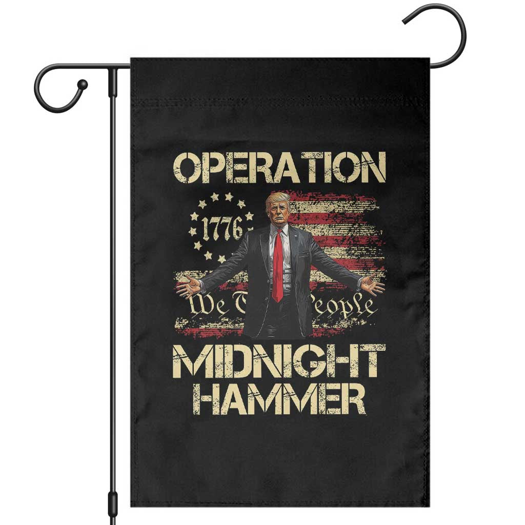 Operation Midnight Hammer Garden Flag We The People 1776 American Flag TS02 Black Print Your Wear