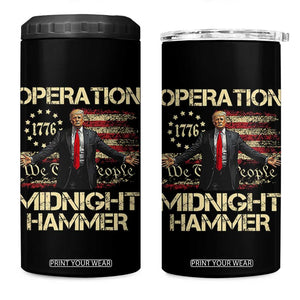 Operation Midnight Hammer 4 in 1 Can Cooler Tumbler We The People 1776 American Flag TS02 One Size: 16 oz Black Print Your Wear