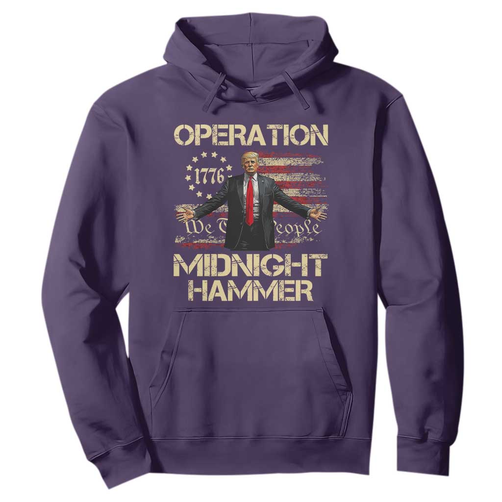 Operation Midnight Hammer Hoodie We The People 1776 American Flag TS02 Purple Print Your Wear
