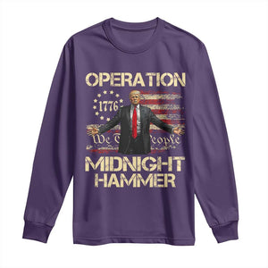 Operation Midnight Hammer Long Sleeve Shirt We The People 1776 American Flag TS02 Purple Print Your Wear