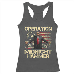 Operation Midnight Hammer Racerback Tank Top We The People 1776 American Flag TS02 Dark Heather Print Your Wear