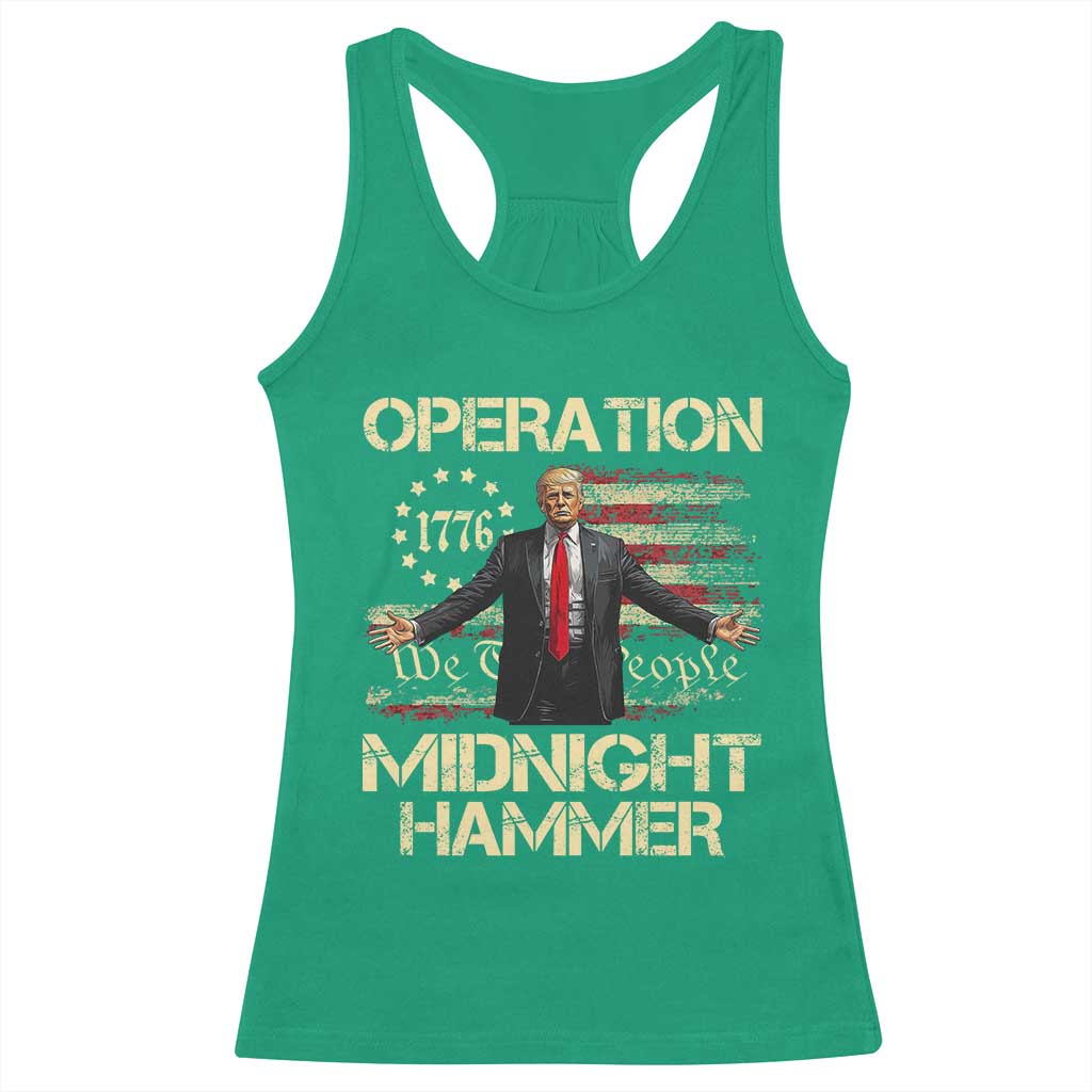 Operation Midnight Hammer Racerback Tank Top We The People 1776 American Flag TS02 Irish Green Print Your Wear
