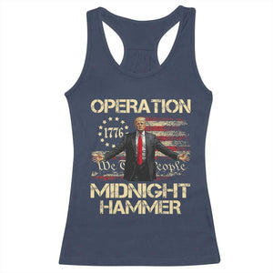 Operation Midnight Hammer Racerback Tank Top We The People 1776 American Flag TS02 Navy Print Your Wear