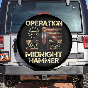 Operation Midnight Hammer Spare Tire Cover We The People 1776 American Flag TS02 No hole Black Print Your Wear