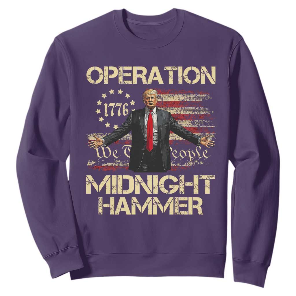 Operation Midnight Hammer Sweatshirt We The People 1776 American Flag TS02 Purple Print Your Wear