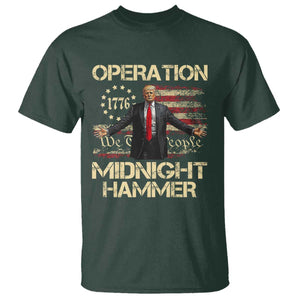 Operation Midnight Hammer T Shirt We The People 1776 American Flag TS02 Dark Forest Green Print Your Wear