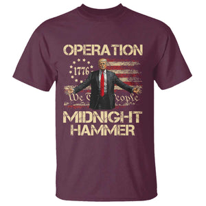 Operation Midnight Hammer T Shirt We The People 1776 American Flag TS02 Maroon Print Your Wear