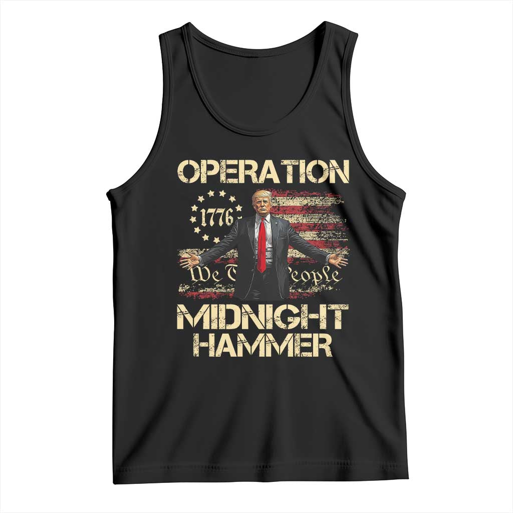 Operation Midnight Hammer Tank Top We The People 1776 American Flag TS02 Black Print Your Wear