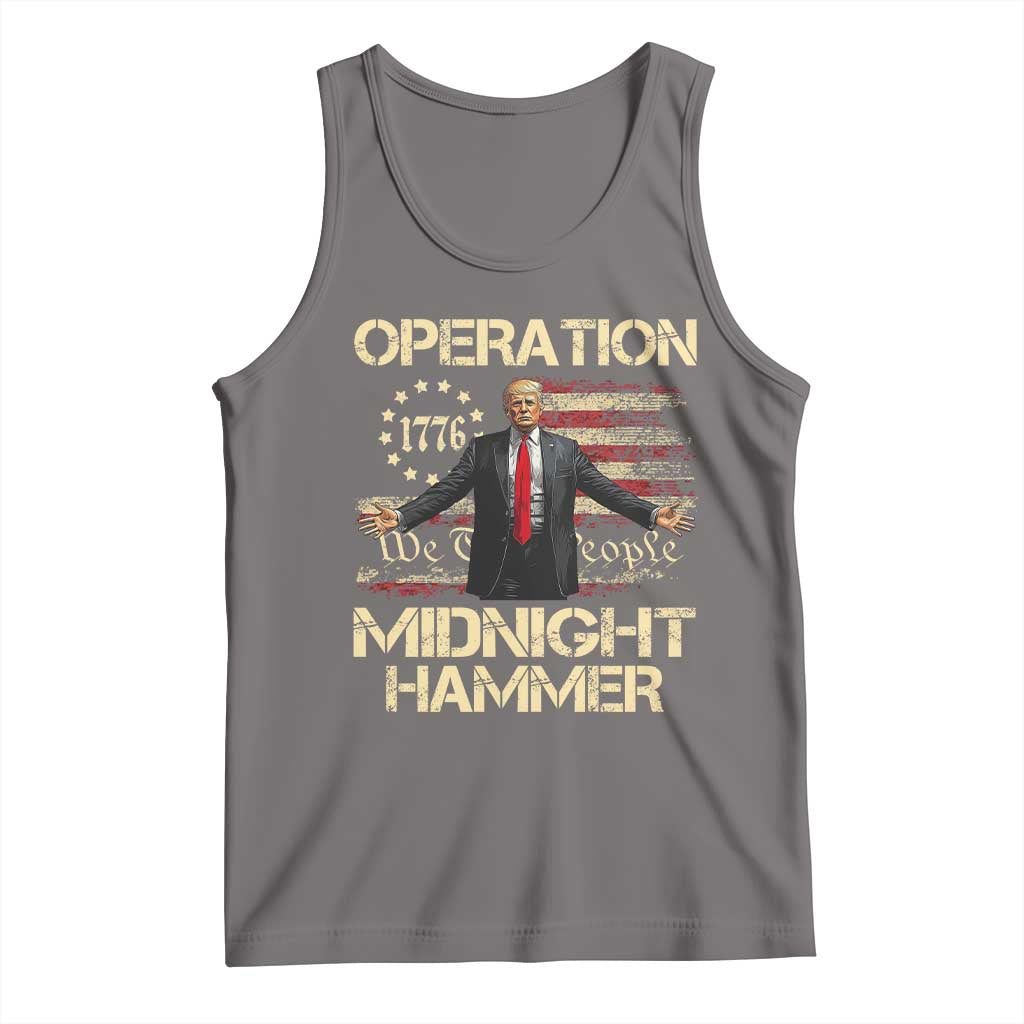 Operation Midnight Hammer Tank Top We The People 1776 American Flag TS02 Deep Heather Print Your Wear