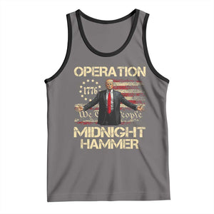 Operation Midnight Hammer Tank Top We The People 1776 American Flag TS02 Deep Heather Black Print Your Wear