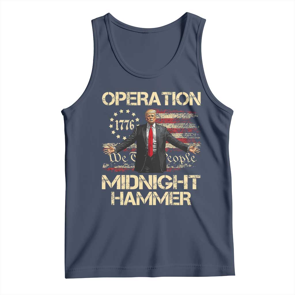 Operation Midnight Hammer Tank Top We The People 1776 American Flag TS02 Navy Print Your Wear
