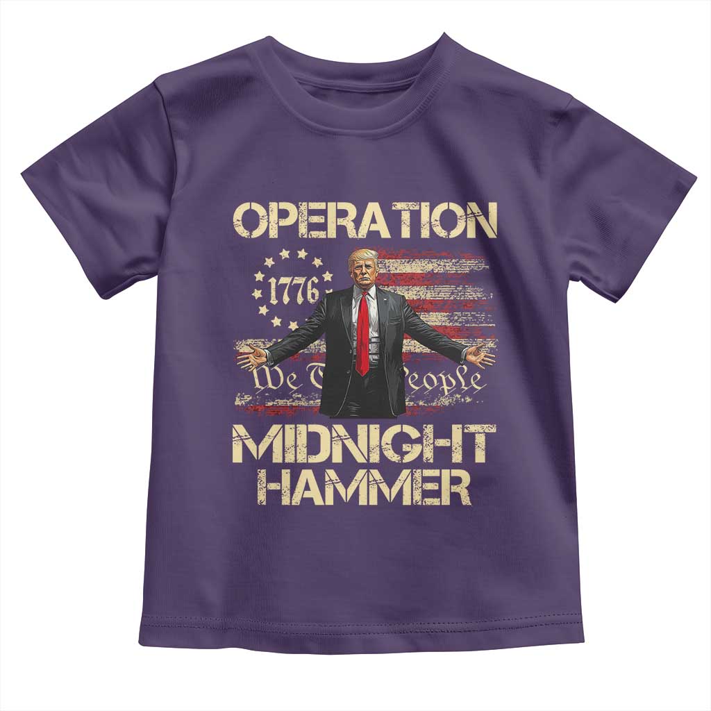 Operation Midnight Hammer Toddler T Shirt We The People 1776 American Flag TS02 Purple Print Your Wear